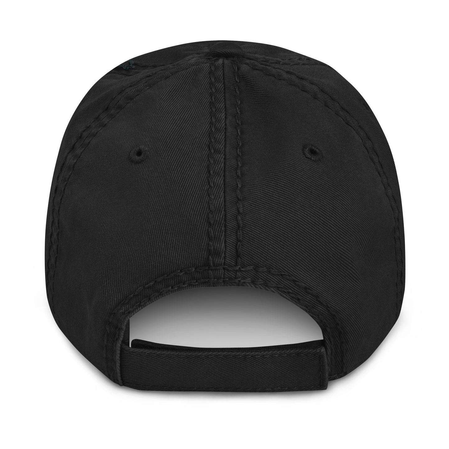 Embroidered Brand Logo Ripped Dad Hat